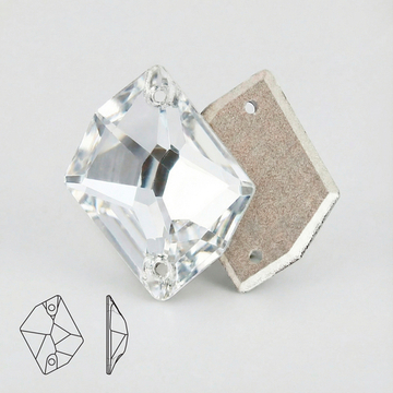 Стразы пришивные из хрусталя, цвет Crystal, форма Cosmic