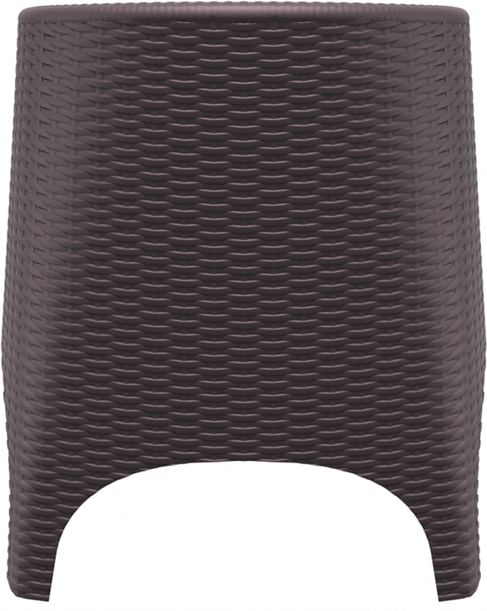 Кресло пластиковое плетеное с подушкой Siesta Contract Aruba, коричневый