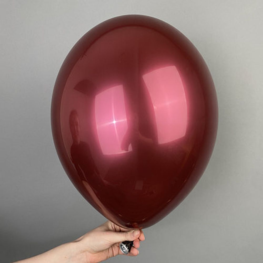 Шар 12" BELBAL-ББ дабл стафф бордовый (601 в 024) зеркальный (БГ-17)  Изображение2