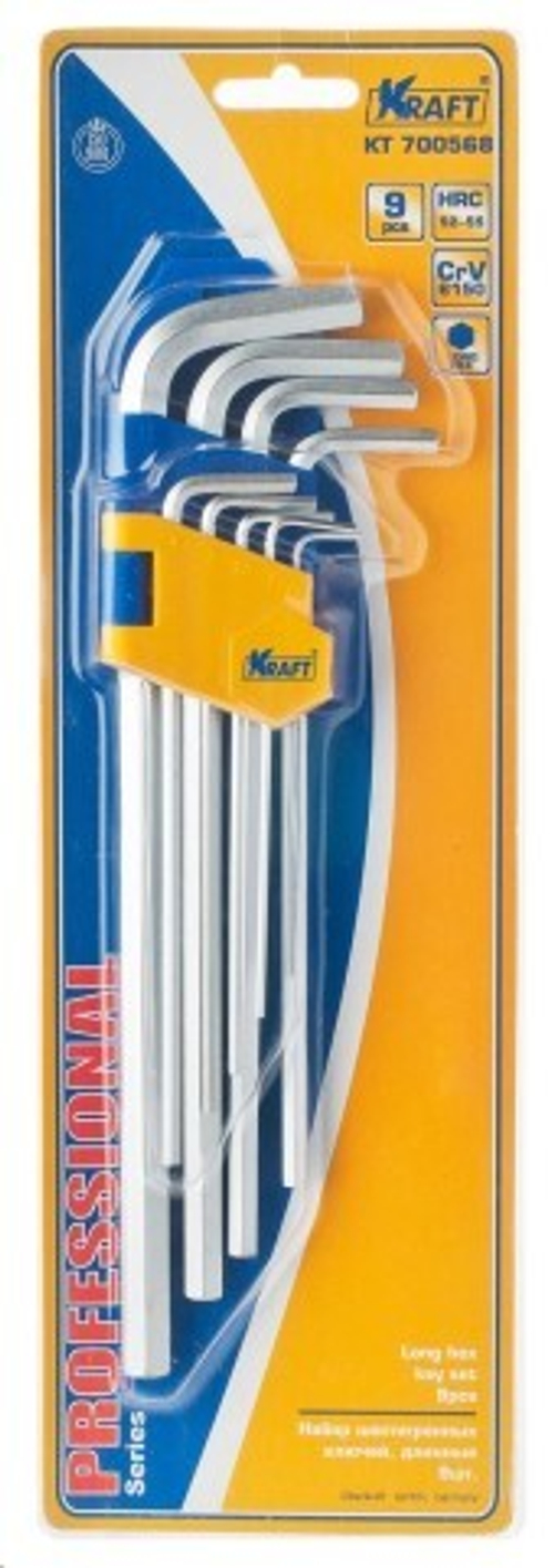 Набор шестигранников (9 предм.) длин. (KRAFT)