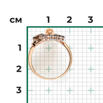Кольцо «Леопард» из комбинированного золота с кварцем дымчатым и эмалью