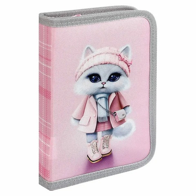 Пенал школьный, КОШЕЧКА В ПАЛЬТО