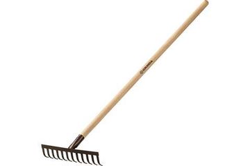 Грабли садовые GRINDA 12 зуб с дерев.черенком 39583-12