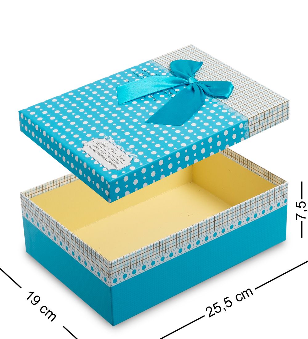 WG-30/2-A Коробка подарочная «Прямоугольник» цв.голубой