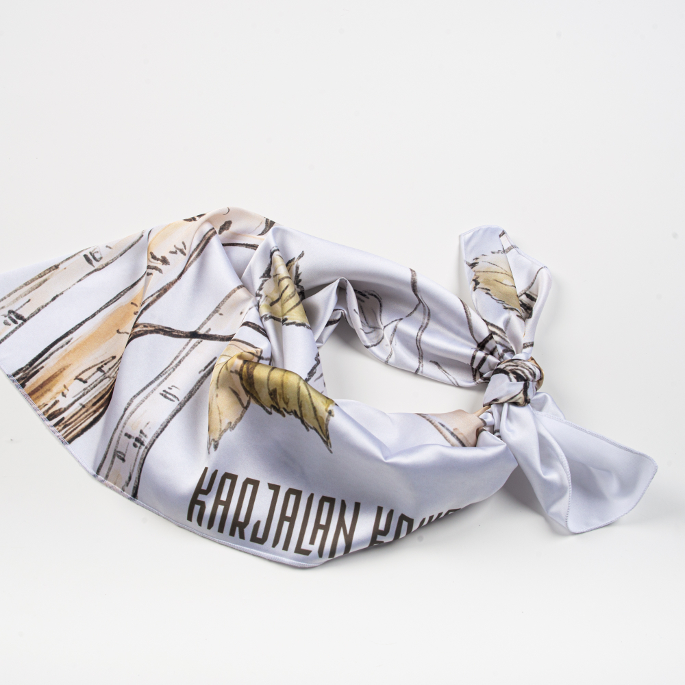 Шейный платок «Karjalan koivo», 70×70 см
