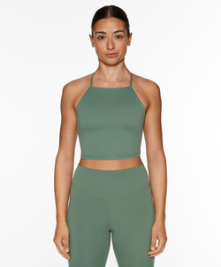 Oysho Топ Comfortlux на бретелях с открытой спинкой, зеленый