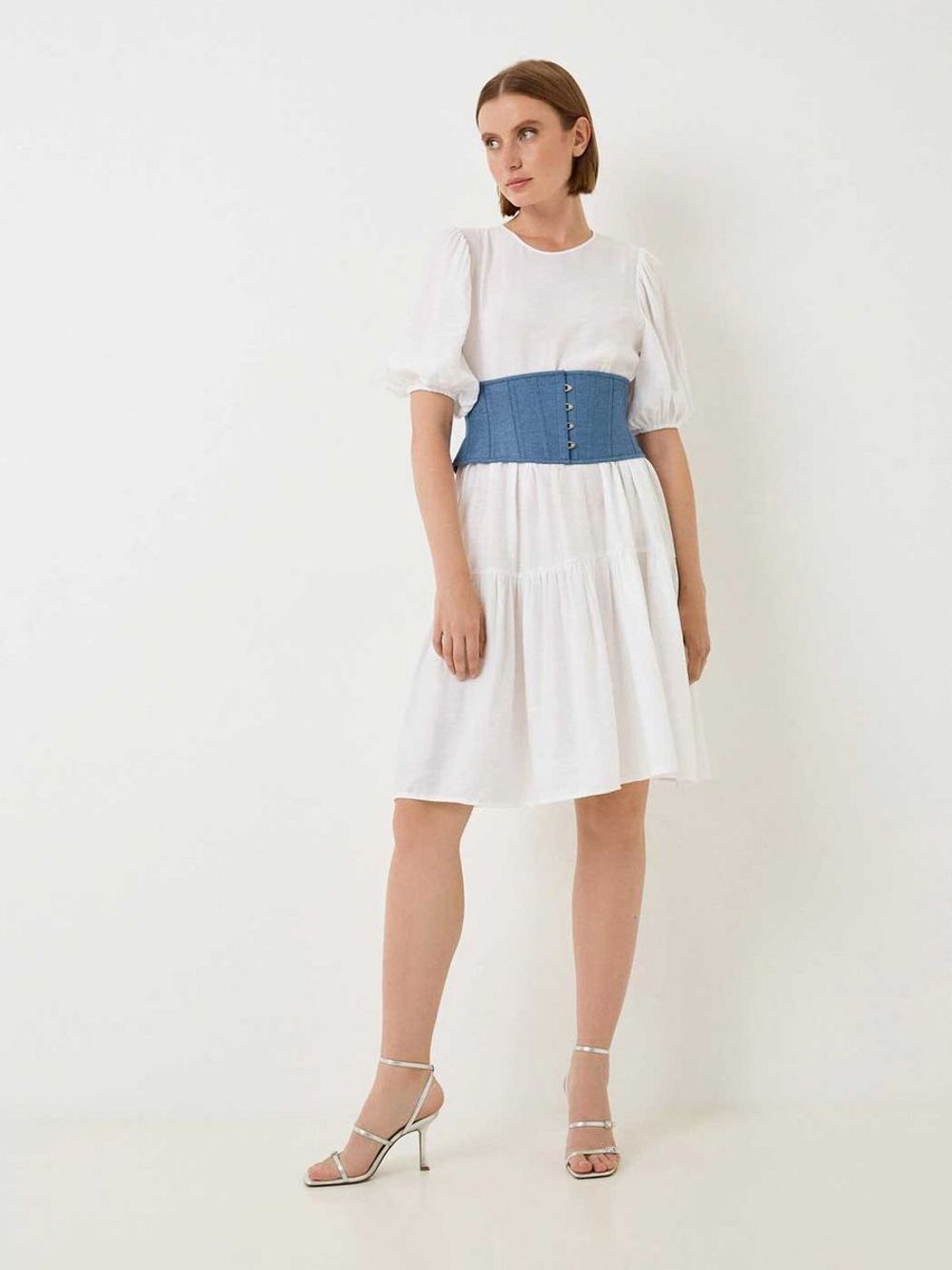 Джинсовый аксессуарный корсет