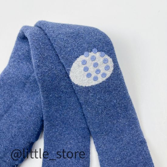 Колготки махровые со стоперами, Синий индиго