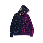 A Bathing Ape Color Camo 1 2 Shark Full Zip Худи синий