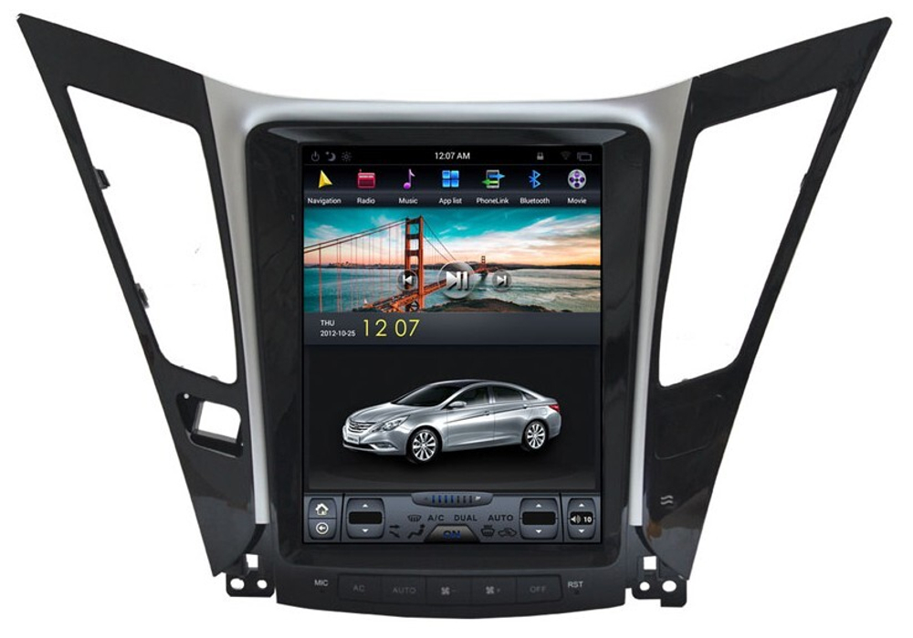 Магнитола для Hyundai Sonata 6 2010-2013 (YF) - Carmedia ZF-1031-DSP вертикальный экран 10.4" в стиле "Тесла" на Android 9, 4/32ГБ