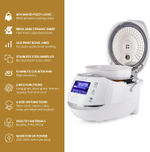 Yum Asia Рисоварка Sakura Rice Cooker, 8 чашек, 1.5 л (White and Silver)