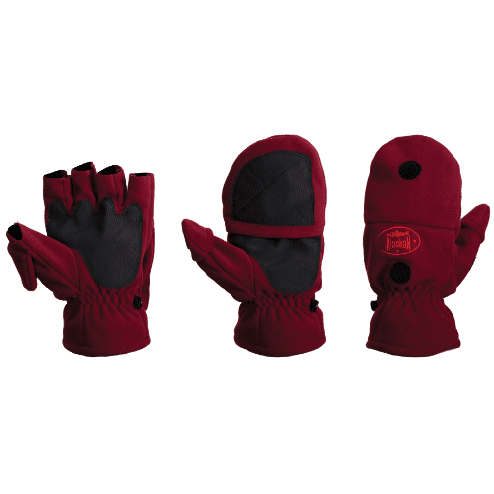 Перчатки-варежки Alaskan Colville (черный/бардовый/хаки)