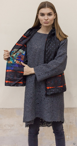 Двусторонний жилет "Синдбад", по мотивам живописи художника авангардиста Пауль Клее