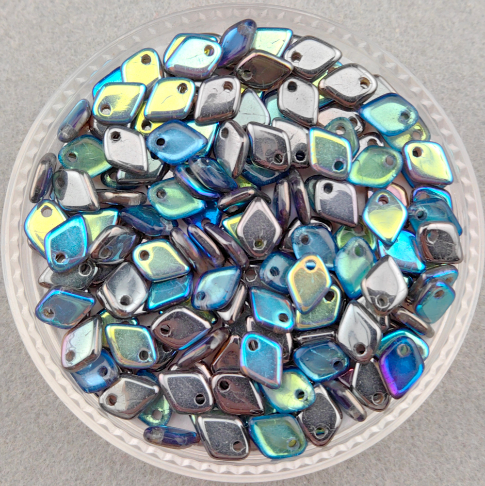 Dragon Scale 1,5x5 мм, Crystal Graphite Rainbow