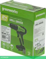 Дрель-шуруповерт Greenworks GD24DD35 без АКБ и ЗУ (3704007)