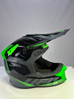 Мотошлем UFO HELMET INTREPID Black/Green