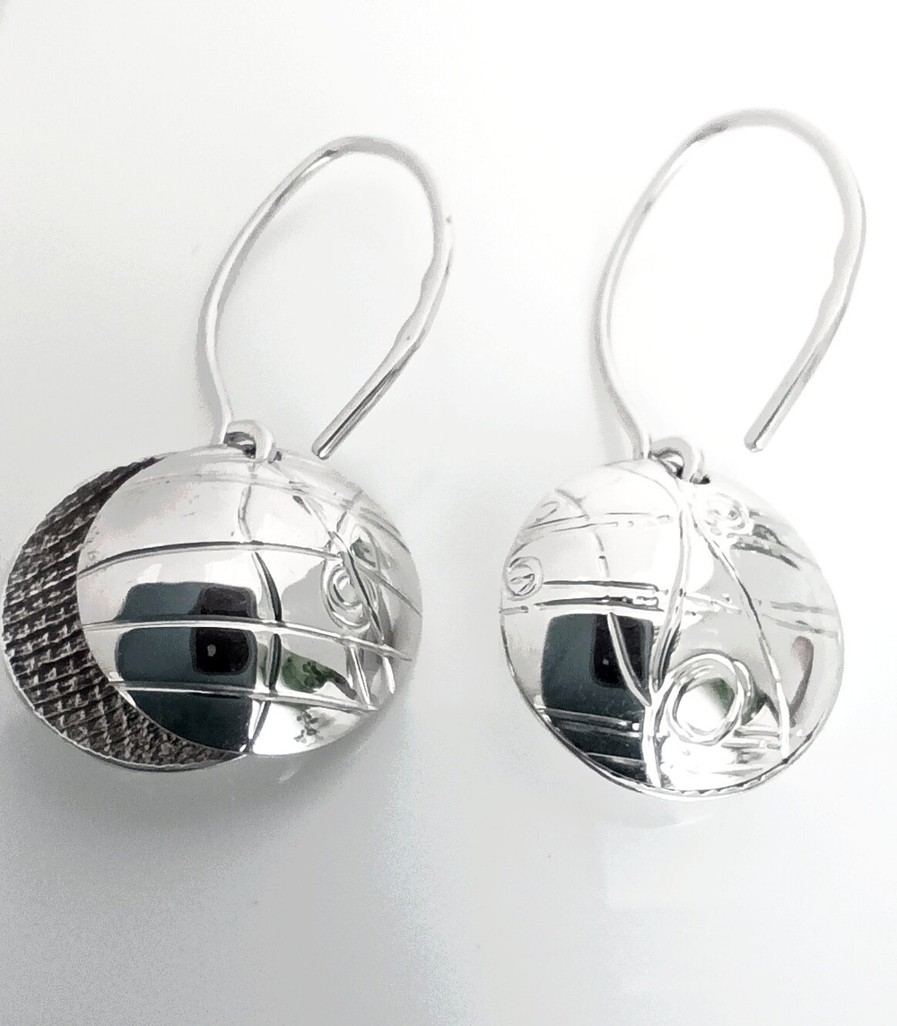 Серьги серебряные Эстерелла, проба 925, родированные/Ф