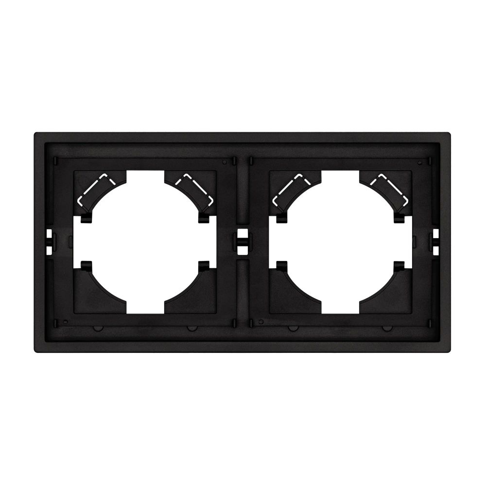 Рамка пластиковая FRM-TENDO-SFPL-2-BK (Arlight, Матовый черный) 054646