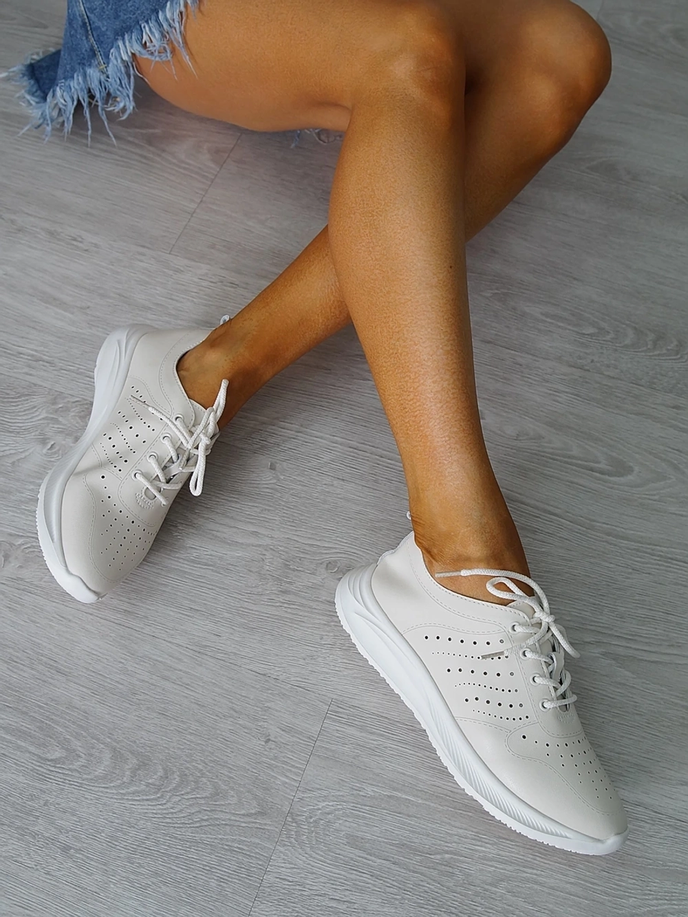 Кроссовки женские летние натуральная кожа