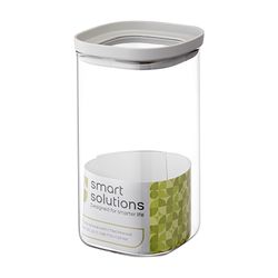 Банка для хранения квадратная Vacuum Glass, 1,5 л, светло-серая