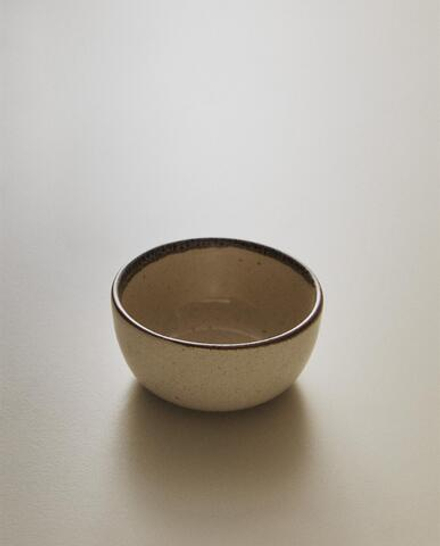Zara Home миска из каменной керамики, цвет бежевый, 8.8 см