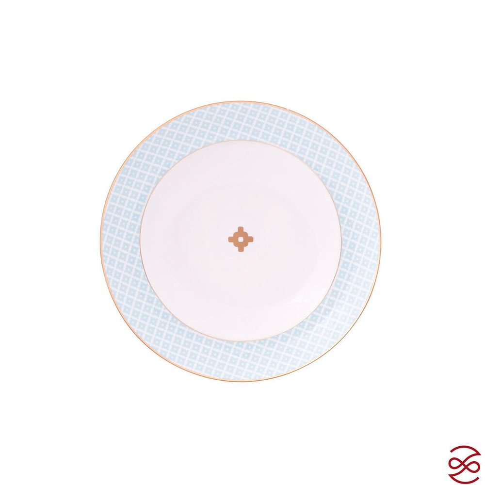 Набор глубоких тарелок Falkenporzellan Corvara AERO BLUE-GOLD 23,5 см (6 шт)