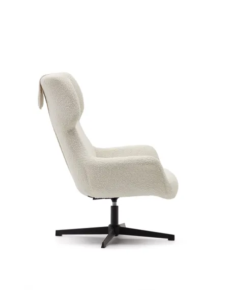 Крутящееся кресло Zalina, белое букле