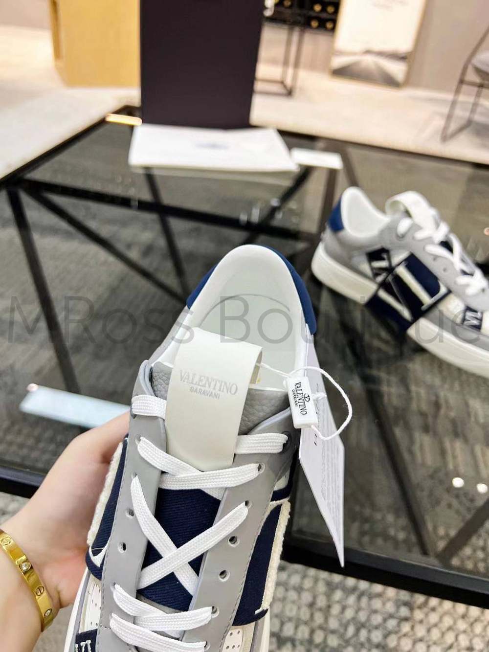 Мужские кроссовки Valentino VL7N белые с серым