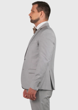 Мужской костюм тройка (серо-бежевый) А100