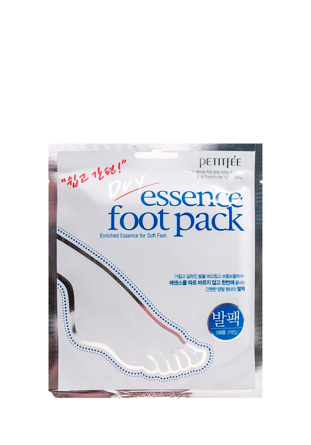 Petitfee Dry Essence Foot Pack Смягчающая питательная маска для ног (1 пара)