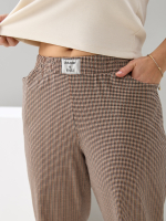 Брюки Б-18/бежевый-мелкаяклеточка