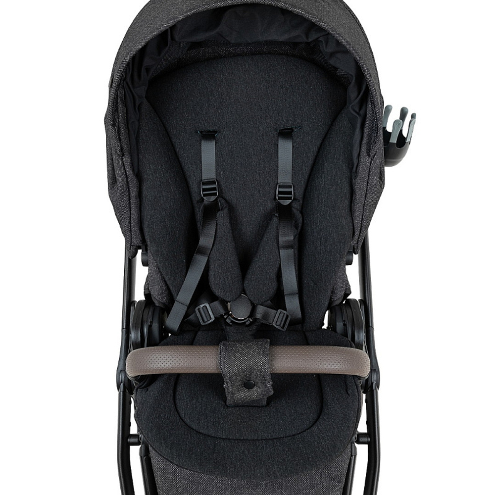 Детская коляска Roan Sol Vintage Luxury 2.0 2 в 1 PIX/55/D Pixel/Dark/Nickel/руч.Cappuccino