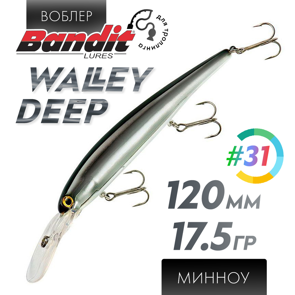 Воблер Bandit Walleye Deep (120мм, 17.5гр)