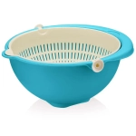 Дуршлаг Twist большой, морской волны/слоновая кость