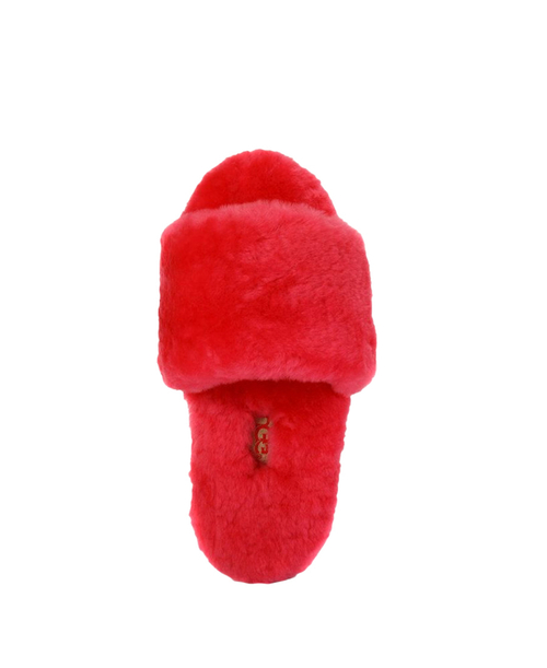 FLUFF SLIDE SLIPPER-watermelon red