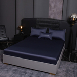 КПБ Однотонный Сатин Премиум на резинке OCPR011, Евро, 4 наволочки, простынь 160*200*30