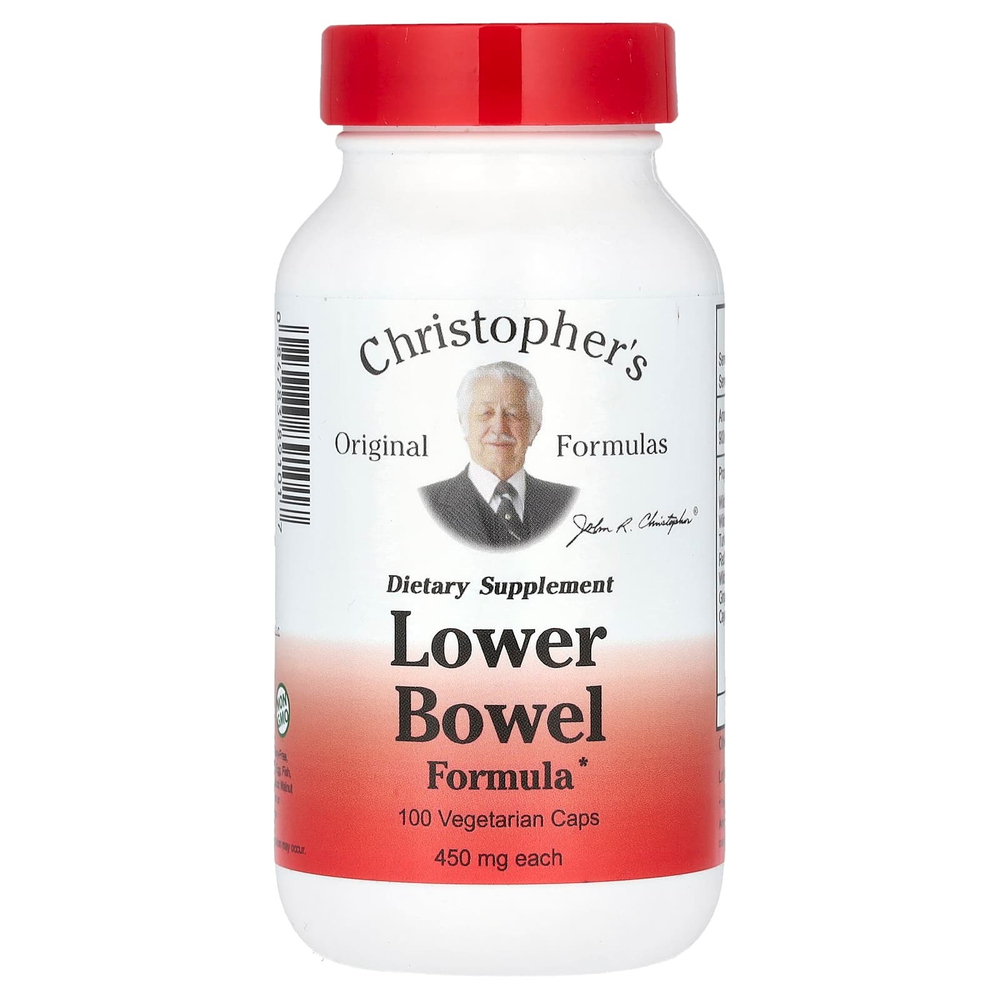 Christopher's Original Formulas, средство для нижних отделов кишечника, 100 вегетарианских капсул