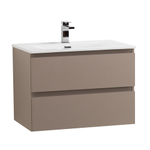 Тумба с раковиной подвесная BelBagno KRAFT-600-2C-SO-CO Бежевый матовый, раковина белая BB-8099-60