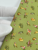 Галстук зелёный с животными Salvatore Ferragamo