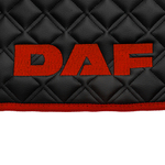 Ковры Daf XF-105 с 2006 года (механика) (экокожа, черный, красный кант, красная вышивка)
