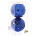 Новогодние шары 10 см (набор 2 шт) «Глянец», синий