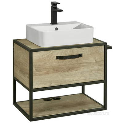 Тумба под раковину AQUATON Лофт Фабрик 65 дуб эндгрейн 1A242301LTDU0
