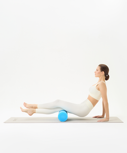 Ролик для йоги и пилатеса FA-501, 15x45 см, синий пастель