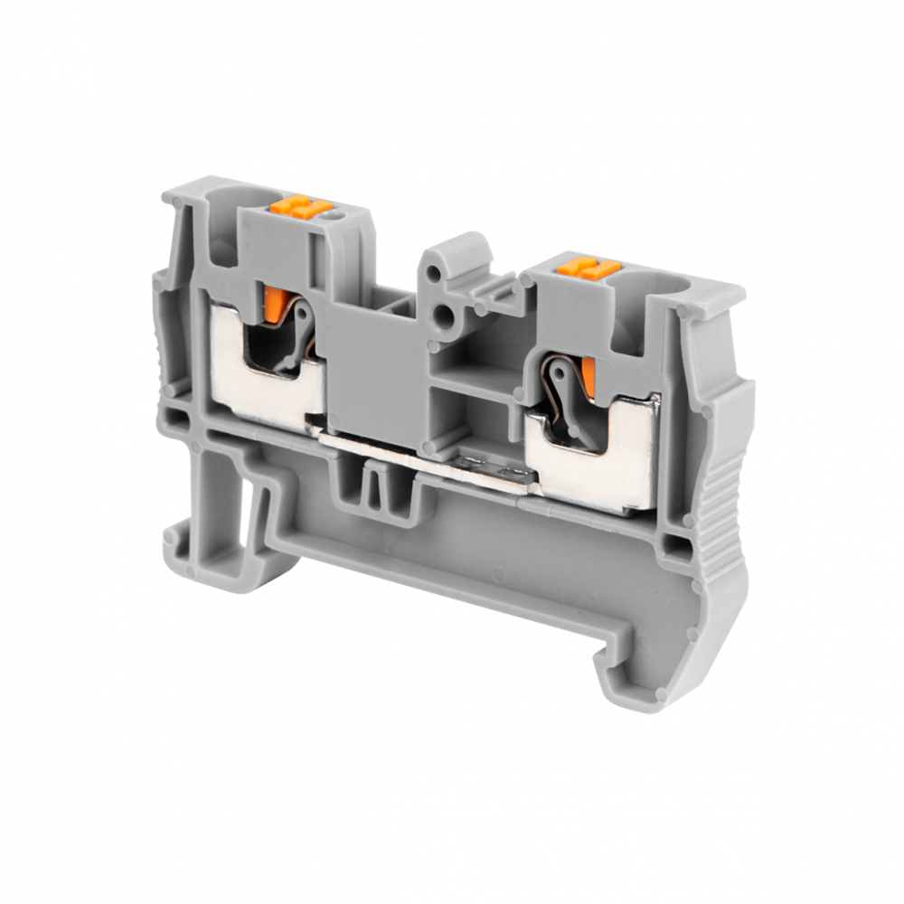 Клемма push-in проходная, 4 мм², серая MTP-4 136793