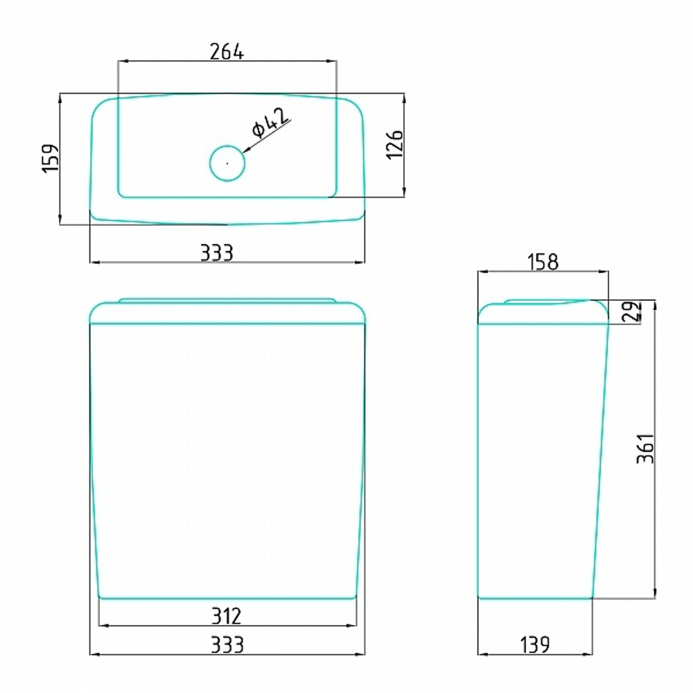 УНИТАЗ-КОМПАКТ АТЛАС HOME DE LUXE C 2-Х УРОВНЕВОЙ АРМАТУРОЙ, СИДЕНЬЕМ МИКРОЛИФТ И БОЛТАМИ КРЕПЛЕНИЯ