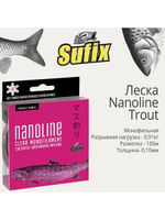 Полиэстровая леска для рыбалки Nanoline Trout 0,1 мм 1 шт