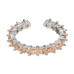 Кольцо-дорожка, регулирующийся размер, персиковые камни