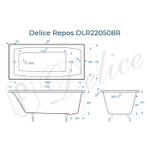 Ванна чугунная Delice Repos 170х70 DLR220508