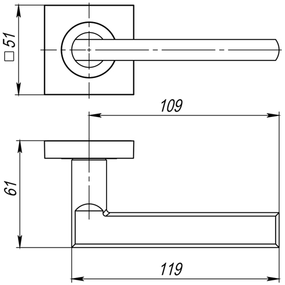 Ручка раздельная K.JK51.POLO (POLO JK) BL-24 черный