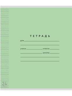 Набор тетрадей ТЕТРАДКИН, частая косая линия 5 мм, 24 л, цвет обложки - зелёный, 10 шт